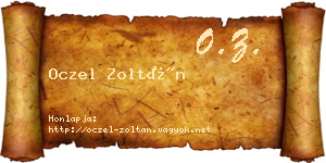 Oczel Zoltán névjegykártya